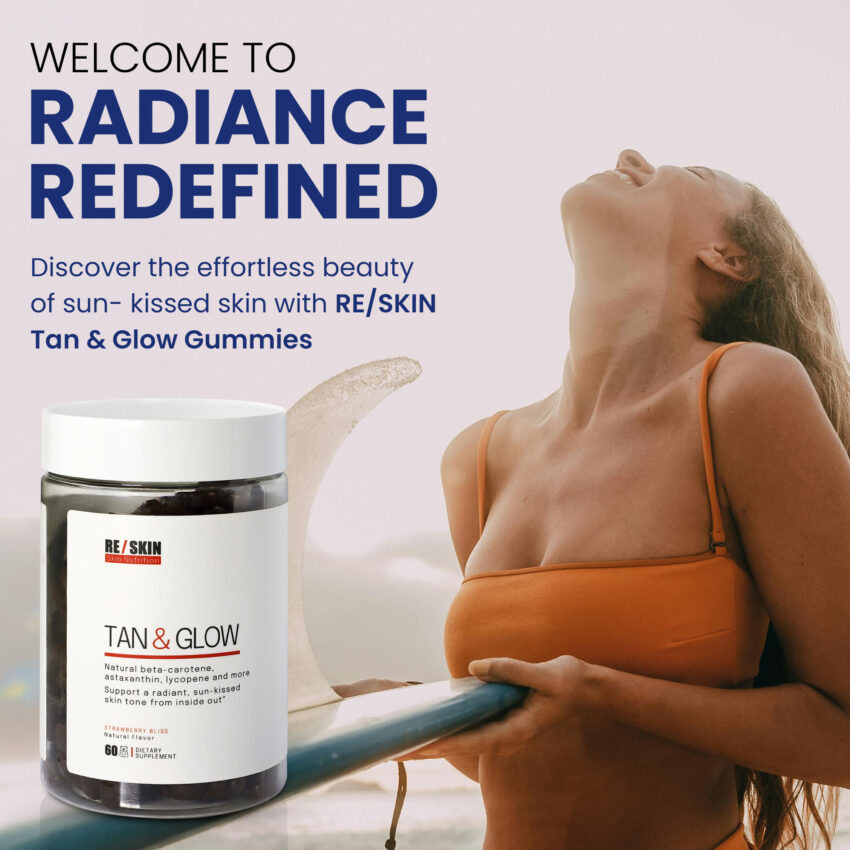 Re/Skin Tan & Glow Tanning Gummies, Natural Radiance Enhancer - Image 2