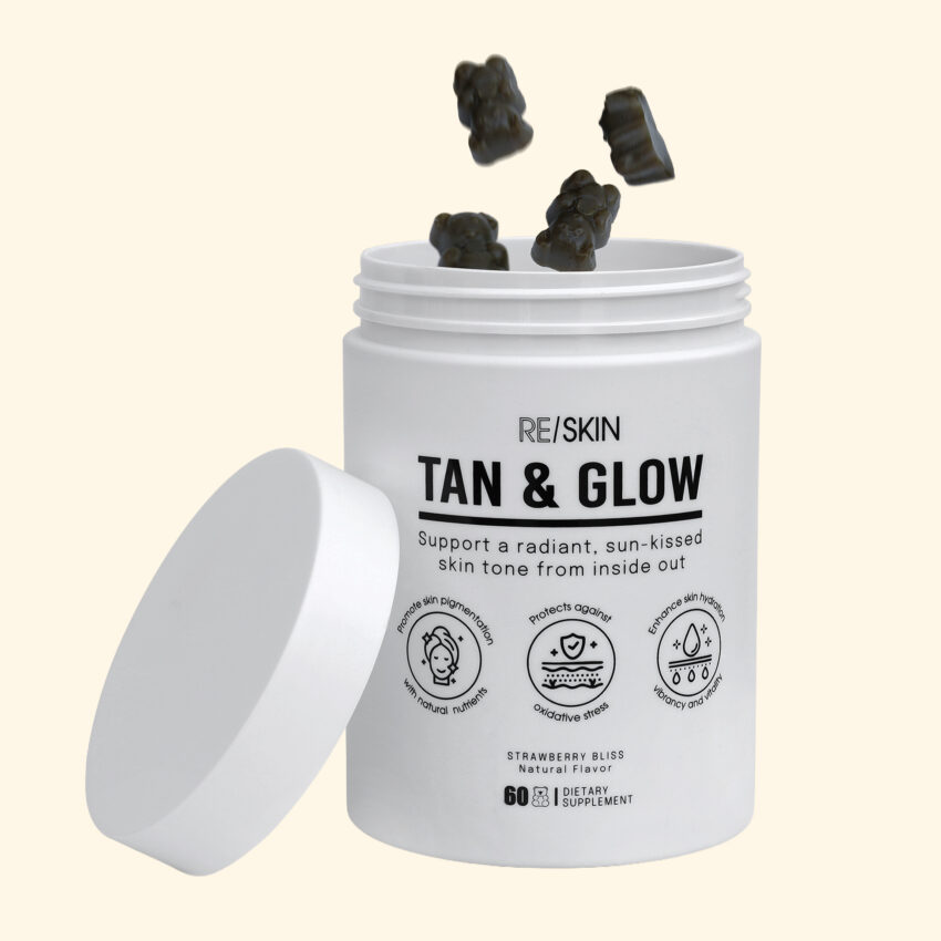 Re/Skin Tan & Glow Tanning Gummies, Natural Radiance Enhancer